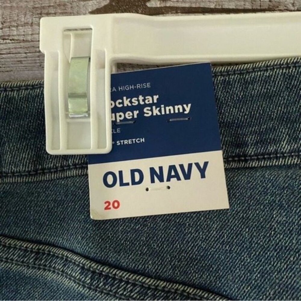 NWT Old‎ Navy Women's Extra High-Rise Rockstar Super Skinny Jeans Size 20 - Picture 12 of 13